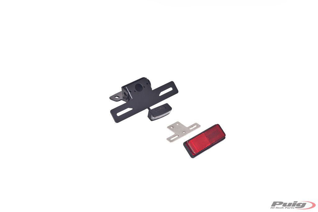 Kentekenplaathouder zwart Puig Suzuki DL650 '12-'16/ DL650XT '15-'16
