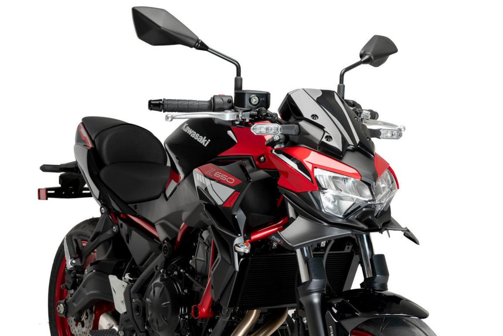 Puig Naked Front Spoiler - Kawasaki Z650 2020-2026 | Z650S 2026 - Carbon Look / Mat Zwart