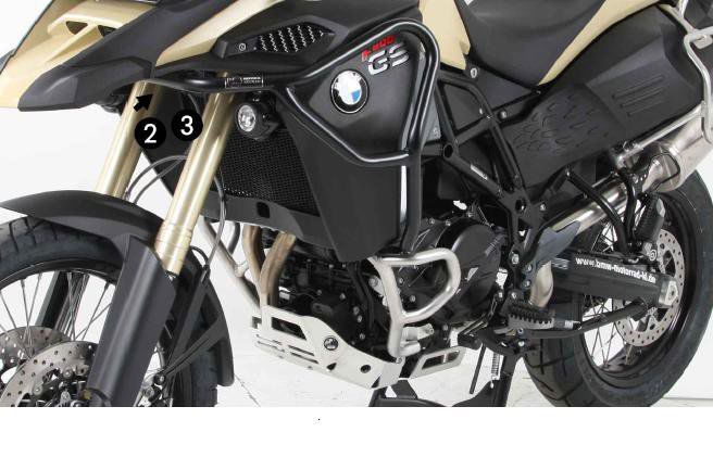 Valbeugel Zwart (Tank) Hepco&Becker Voor Bmw F800Gs Adventure '13-18 (Montage Op Bmw Beugel)