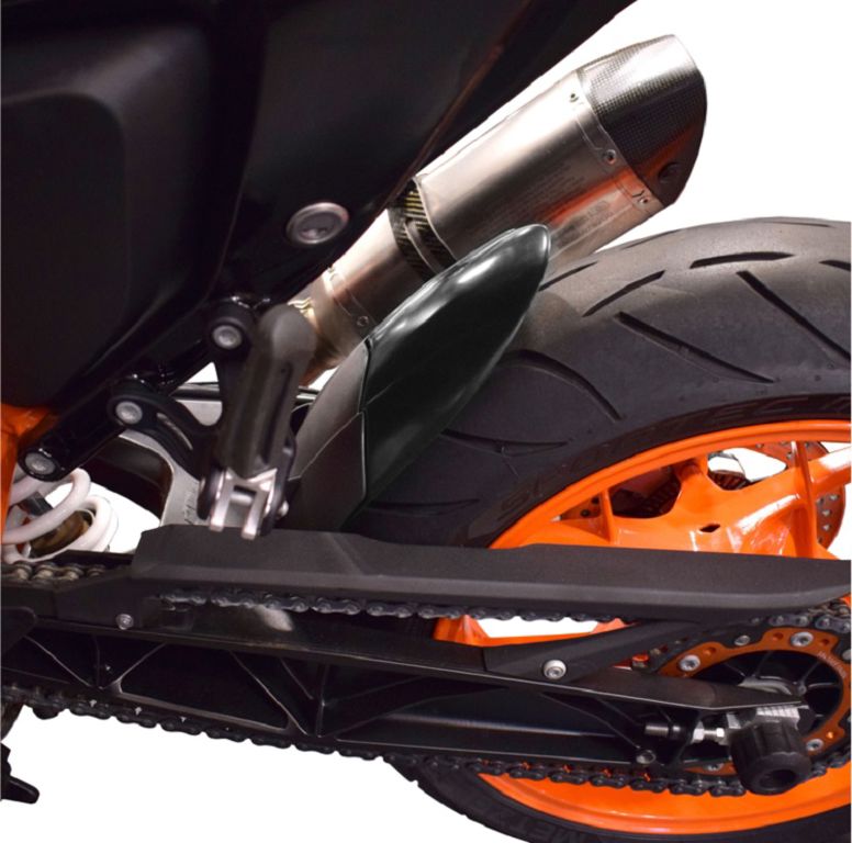 Achterspatbord verlenger mat zwart voor het originele spatbord KTM 125/390 Duke '17-21