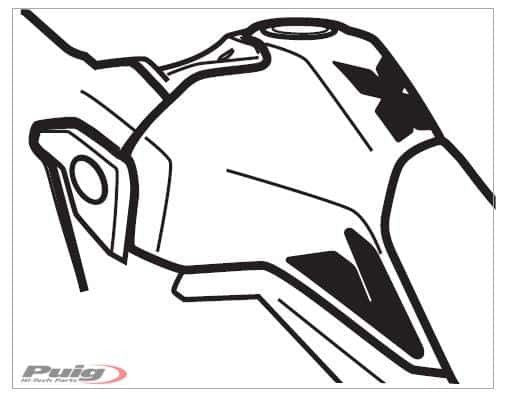 Tankprotectieset 3-delig Puig Honda CRF1000L Africa Twin '16-