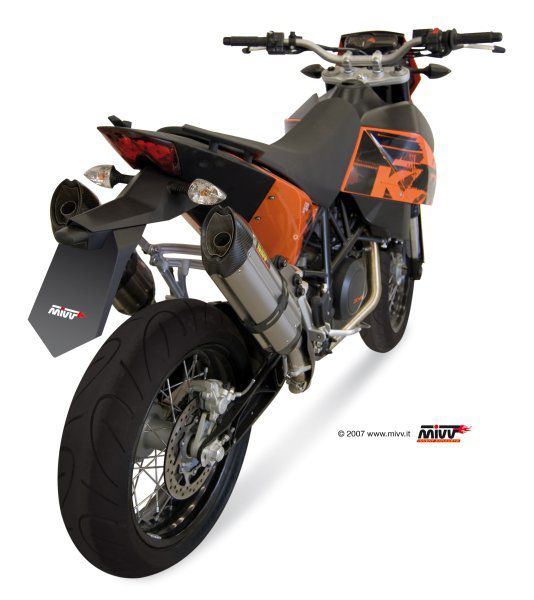 MIVV Suono Steel Black RVS dempers KTM 690 Supermoto / Super Enduro '07-