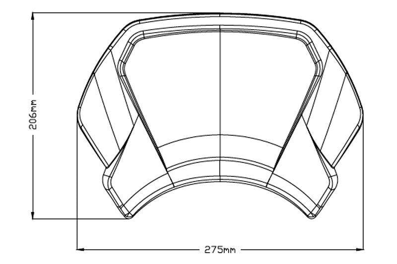 Front Plate aluminium Puig universeel (koplampmontage)