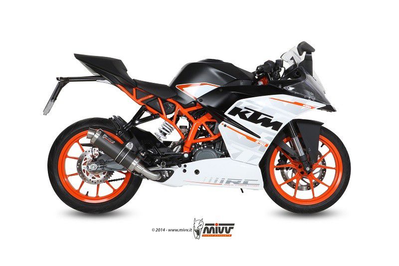 Mivv Compleet Rvs Systeem Met Gp Carbon Demper Ktm Rc390 '14-
