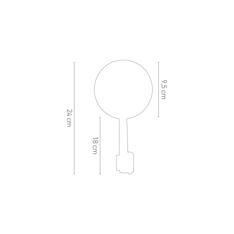 Stuureindspiegel model Classic Handle Chaft