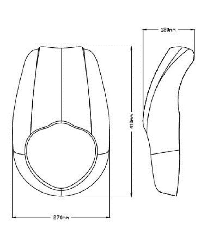 Stuurkuipje Zwart Model Anarchy Puig Yamaha Xv950/R '14-