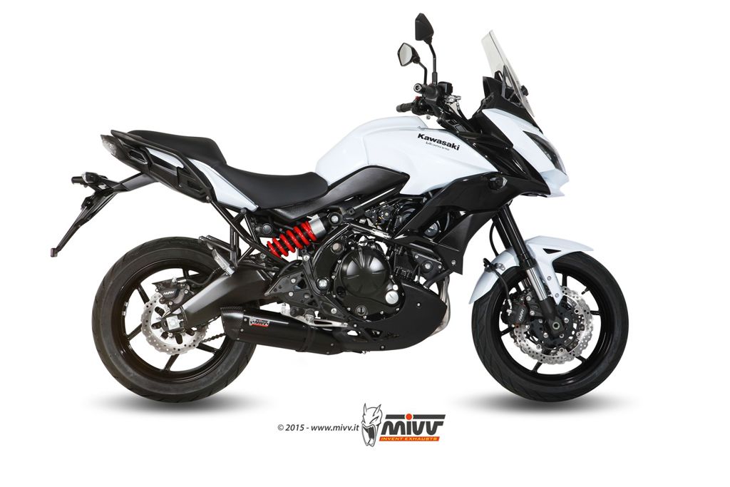 MIVV 2-1 systeem met Suono Steel Black demper Kawasaki Versys 650 '15-'20