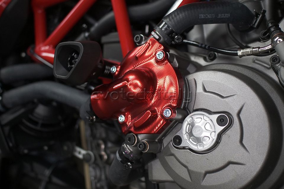 Waterpomp cover Evotech voor Ducati Hypermotard / Multistrada 950