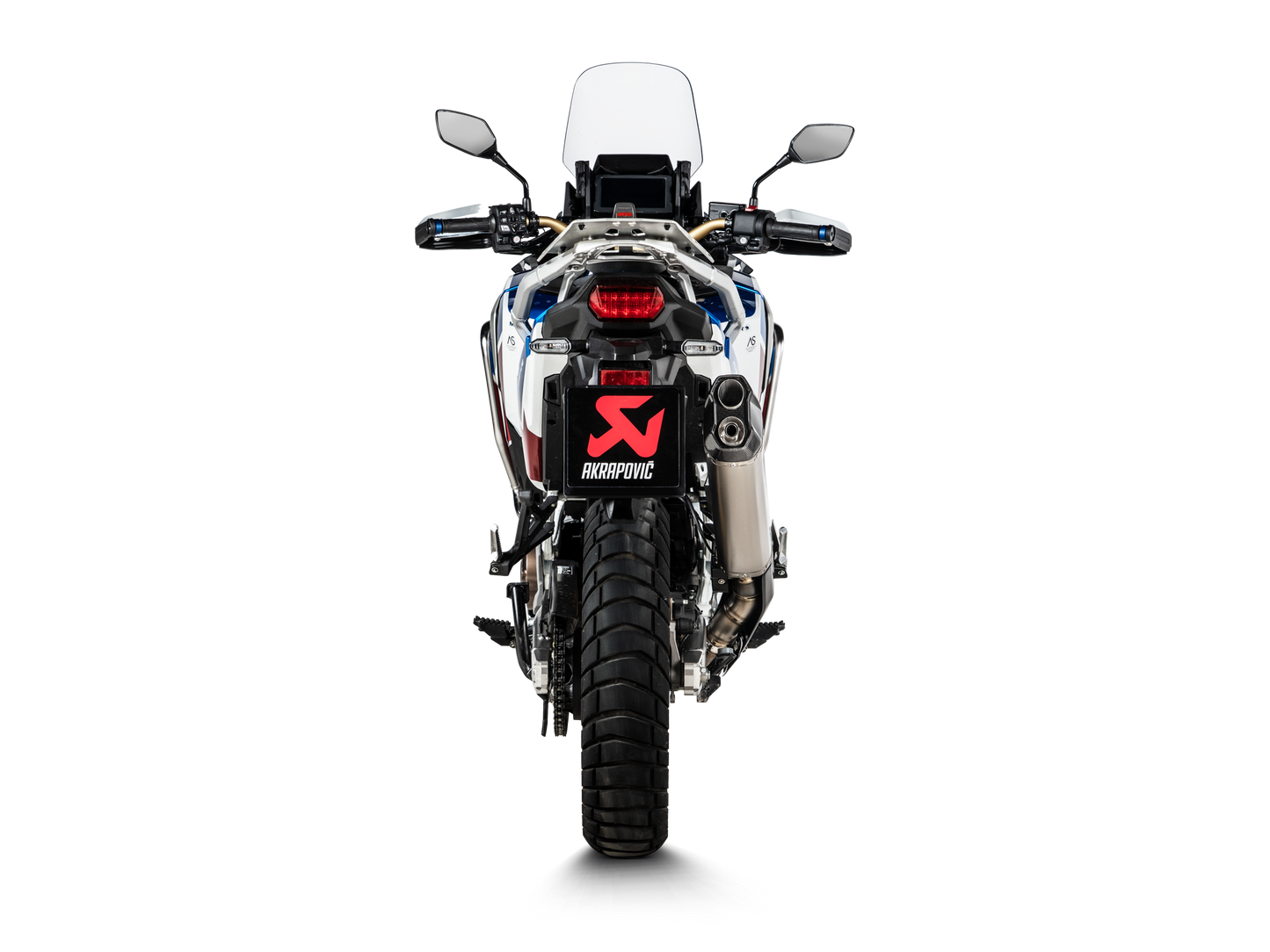 Akrapovič Uitlaat - Honda CRF1100L Africa Twin 2020-2023 | CRF1100L Africa Twin Adventure Sports 2020-2023 - Slip-On Line (Titanium) - Motor Accessoires