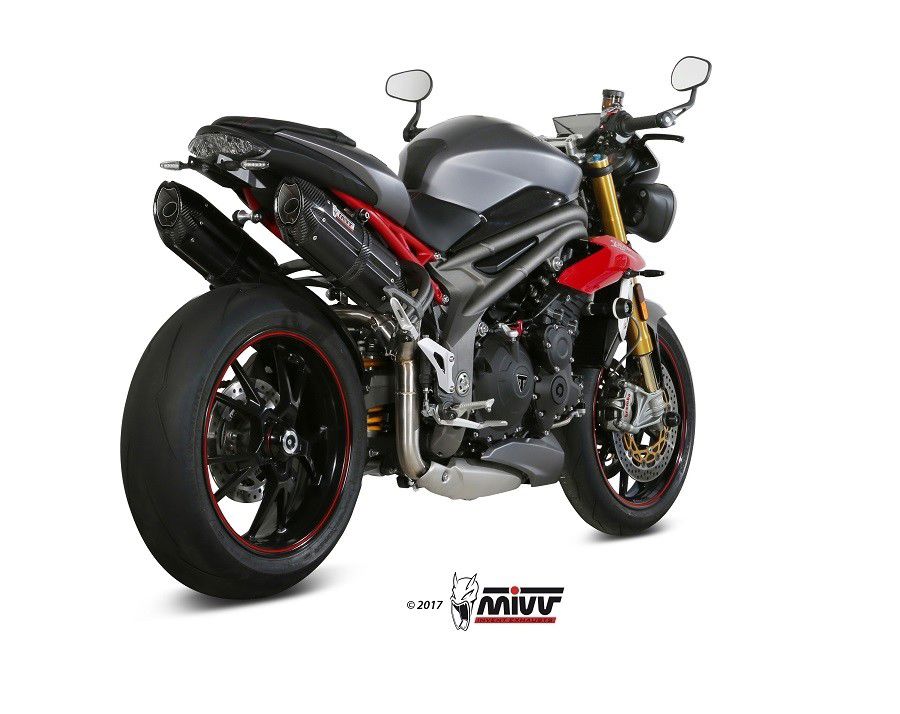 Mivv Suono Steel Black Rvs Dempers (Set Van 2) Triumph Speed Triple 1050 '16-