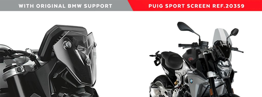 Vervangingsruit Naked Bike Sport Puig Bmw F900R '20- Voor Modellen Met Originele Bmw Support
