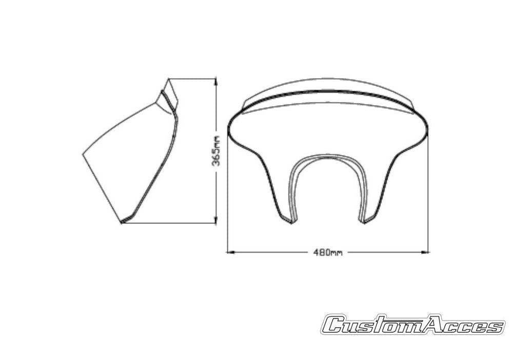 Stuurkuipje Batwing SML Touring transparant Puig Honda CMX 500 Rebel '20-