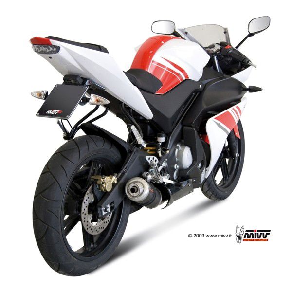MIVV compleet systeem met steel black GP demper Yamaha YZF125R '08-