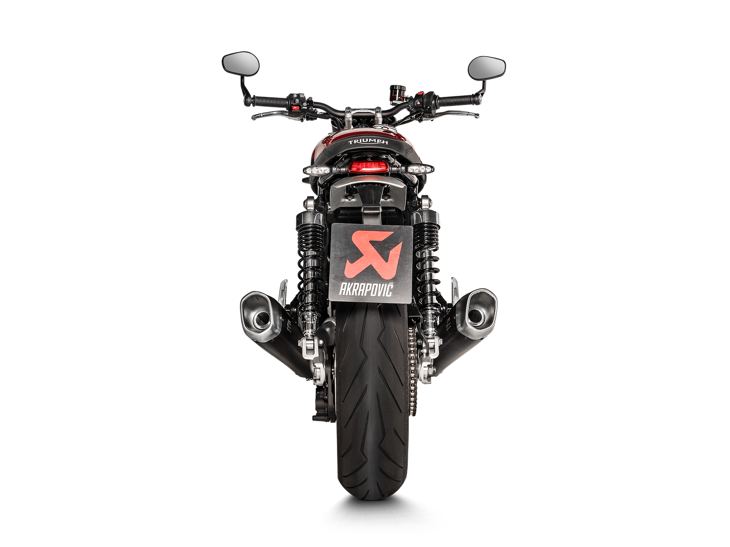 Akrapovič Uitlaat - Triumph Speed Twin 2019-2020 | Thruxton 1200 / R / RS 2016-2020 - Slip-On Line (Titanium) - Motor Accessoires
