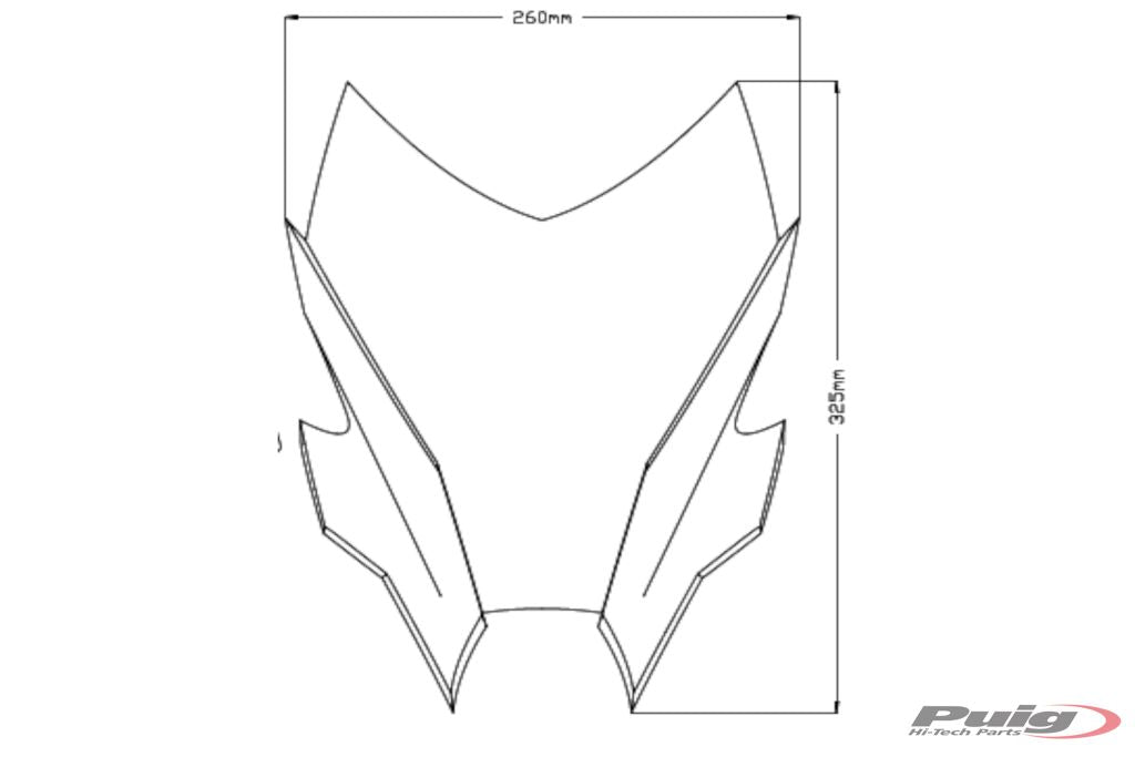 Vervangingsruit Naked Bike Sport Puig Yamaha Mt-09 '21-23