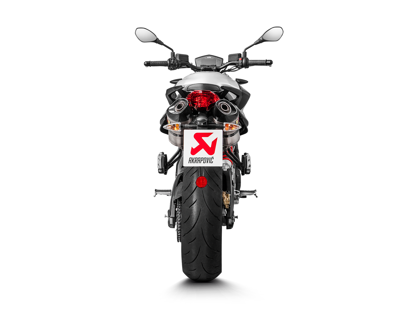 Akrapovič Uitlaat - Aprilia SHIVER 900 2017-2020 - Slip-On Line (Titanium) - Motor Accessoires