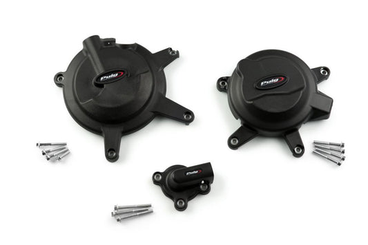 Engine cover set 3-delig met FIM keur Puig Kawasaki Ninja 400 '18-