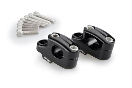 Pullback risers zwart (25mmx16mm-22mm stuur) voor diverse modellen Puig