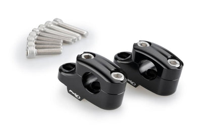 Pullback risers zilver (25mmx16mm-22mm stuur) voor diverse modellen Puig