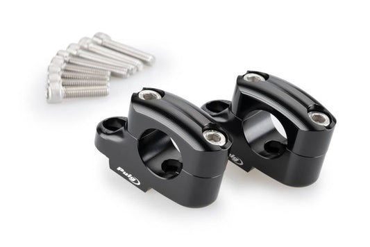 Pullback risers zwart (25mmx16mm-29mm stuur) voor diverse modellen Puig