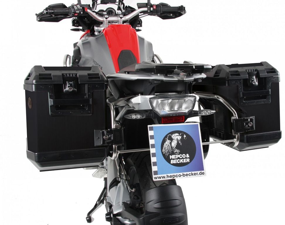 Kofferset Hepco&Becker 'Cutout' Met Rvs Rek En Xplorer Black Koffers Bmw R1200Gs Lc '13-'18