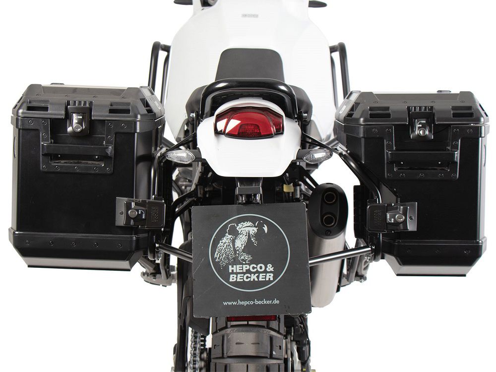 Kofferset Hepco&Becker - Rek En Zwarte Xplorer 'Cutout' Koffers Ducati Desertx Rally '24-