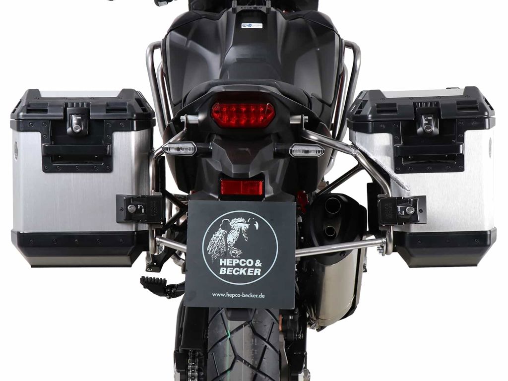 Kofferset Hepco&Becker 'Cutout' Met Rvs Rek En Xplorer Koffers Honda Crf 1100 L Africa Twin '19-23
