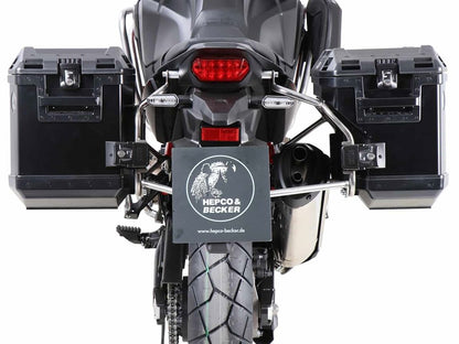 Kofferset Hepco&Becker 'Cutout' Met Rvs Rek En Xplorer Black Koffers Honda Crf1100L Africa Twin '19-23