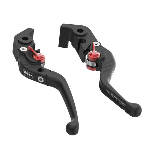 Hendel set opklapbaar en kort Evotech Performance zwart/rood Ducati Hypermotard 698 Mono RVE '24-