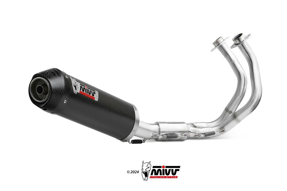 Mivv Systeem Met Oval Carbon Kawasaki Ninja 650 / Z650 '23- (2 Lambdas)