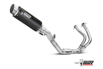 Mivv Systeem Met Gp Pro Black Rvs Kawasaki Ninja 650 / Z650 '23- (2 Lambdas)