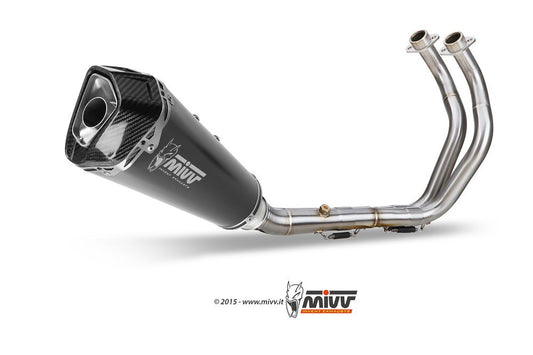 MIVV 2-1 systeem met Delta Race Black RVS demper Yamaha MT-07 '21-'23 (euro 5)