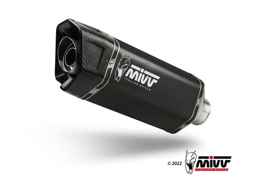 MIVV compleet systeem met SR-1 zwart RVS demper Suzuki GSX-8S '23-'24