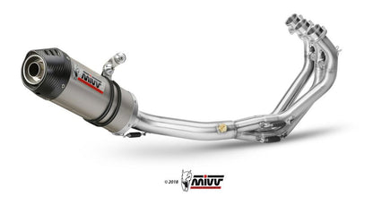 MIVV 3 in 1 compleet systeem met oval demper Yamaha XSR900 '16-20 - Carbon / Titanium