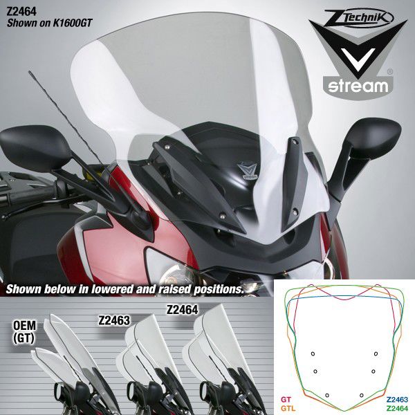 Vervangingsruit ZTechnik VStream tall BMW K1600GT/GTL '11-