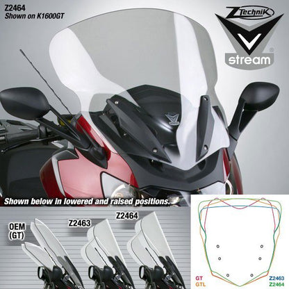 Vervangingsruit ZTechnik VStream tall BMW K1600GT/GTL '11-