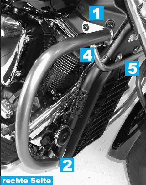 Valbeugel chroom Hepco&Becker Yamaha XVS1300 Midnight Star '07-16