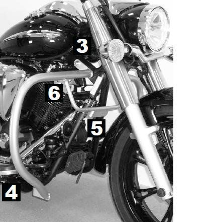 Valbeugel chroom Hepco&Becker Yamaha XVS950 Midnight Star '09-15