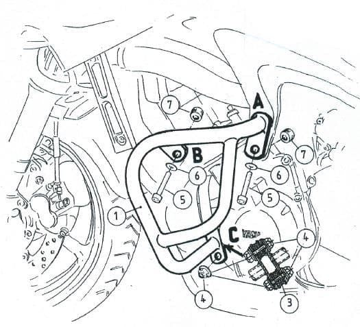 Valbeugel Zwart Hepco&Becker Yamaha Fz6 '04-10