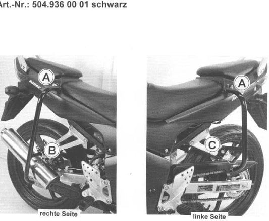 Valbeugel achterzijde zwart Hepco&Becker Honda CBR125R '07-10