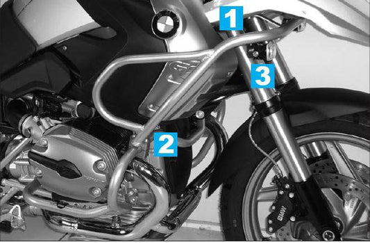 Valbeugel zwart boven (tank guard) Hepco&Becker BMW R1200GS '08-12