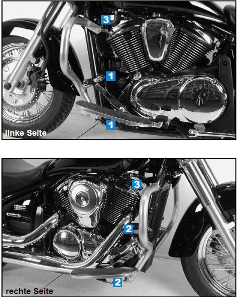 Valbeugel chroom Hepco&Becker Kawasaki VN900 CLASSIC '06-