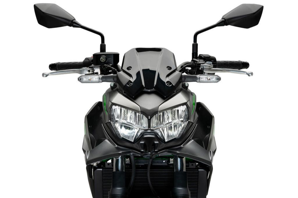Puig Naked Front Spoiler - Kawasaki Z650 2020-2026 | Z650S 2026 - Carbon Look / Mat Zwart