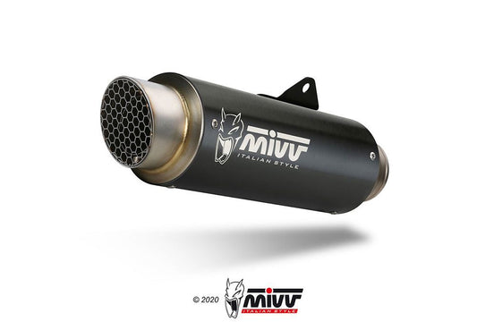 MIVV RVS systeem met GP PRO black RVS Honda CB125R '21-