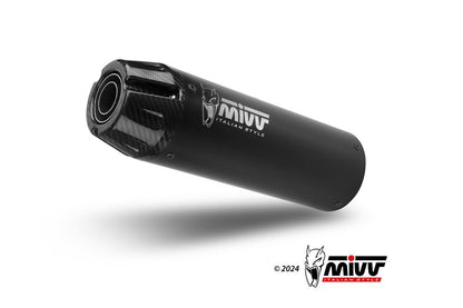 MIVV HR1 zwart RVS met carbon backplate Kawasaki Vulcan S '17-23