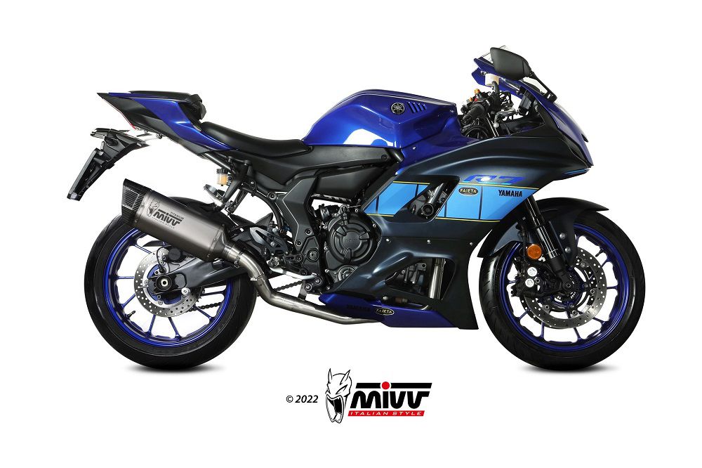 Mivv Full System Met Sr-1 Rvs Demper Voor De Yamaha R7 '22- (Hoge Montage) Race