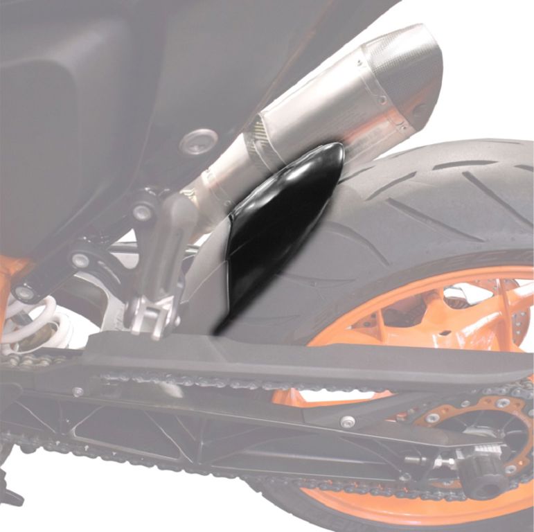 Achterspatbord Verlenger Mat Zwart Voor Het Originele Spatbord Ktm 125/390 Duke '17-21