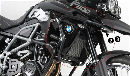 Valbeugel zwart boven Hepco&Becker BMW F650GS TWIN '08-'11/ F700GS '12-'17 / F800GS '08-'16