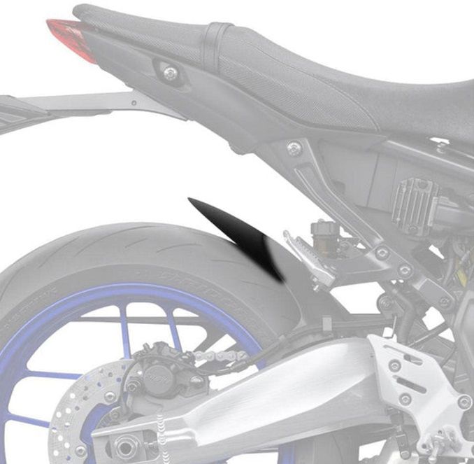 Achterspatbord verlenger mat zwart voor het originele spatbord Yamaha MT-09 '21-