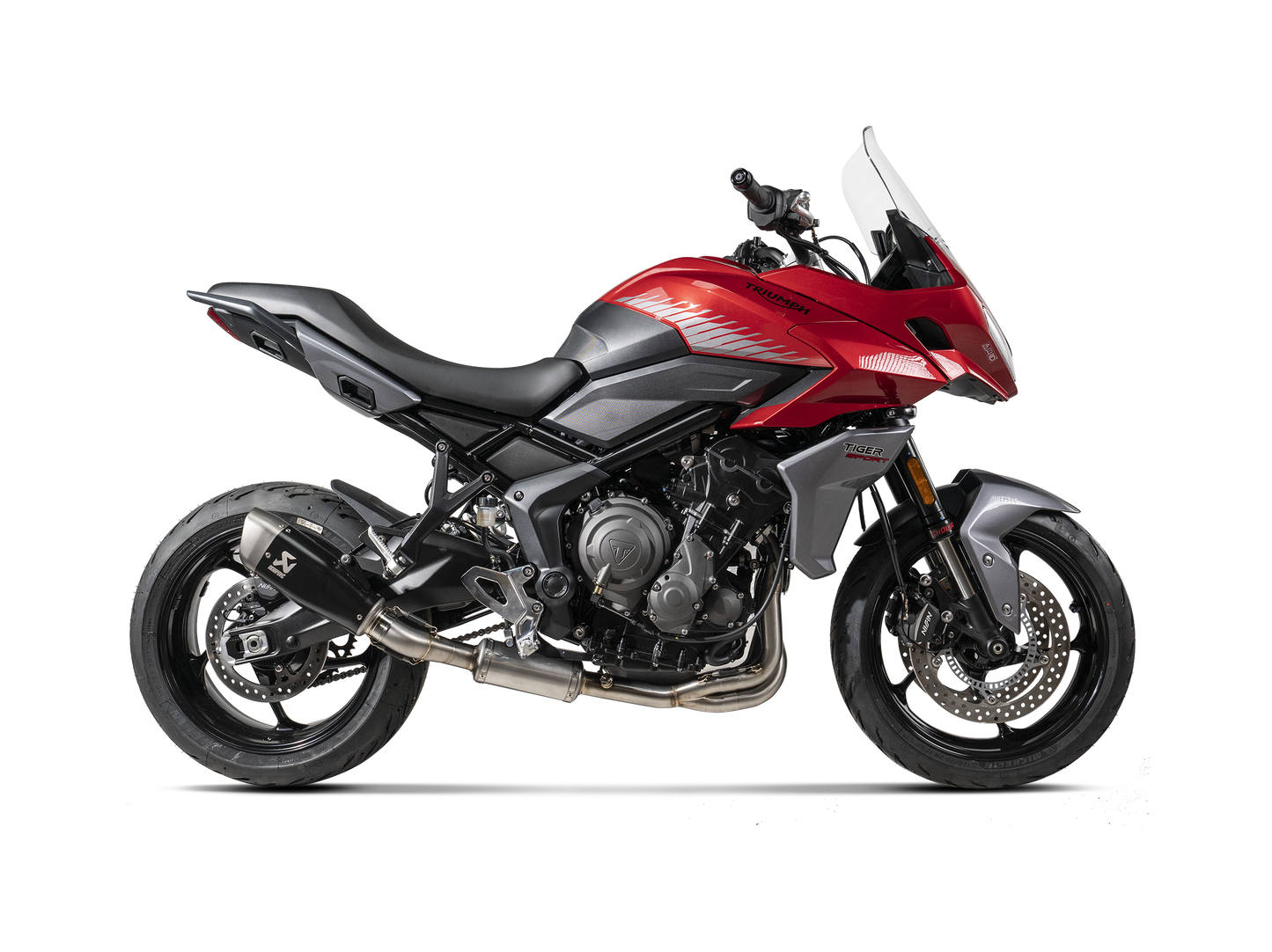 Akrapovič Uitlaat - Triumph Daytona 660 2024-2026 | Tiger Sport 660 2024-2026 | Trident 660 2021-2026 - Racing Line (Titanium) - Motor Accessoires